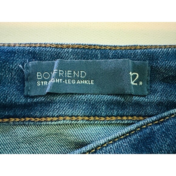 J. Jill Denim Boyfriend Straight Leg Ankle Jeans Women's Size 12 Regular - Picture 5 of 11